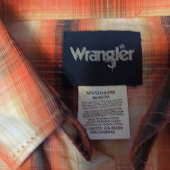 WRANGLERWRANGLER BROWN SNAPS PLAID PRINT - MENS SHIRT - Picture 4 of 7